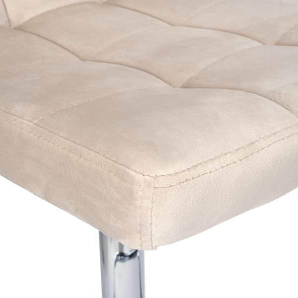 Arako krombeige sammetsbarstol