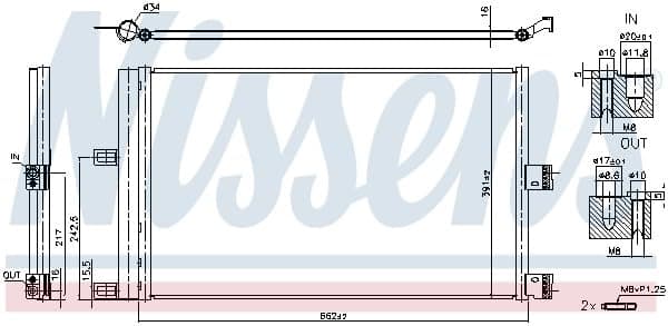 Nissens 941210 Kondensor, luftkonditionering