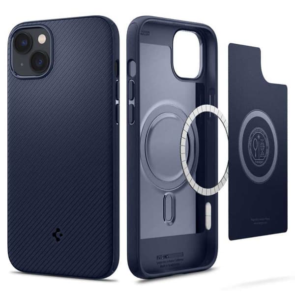 Spigen Mag Armor - Skal till iPhone 15 Plus / iPhone 14 Plus (Marinblå)
