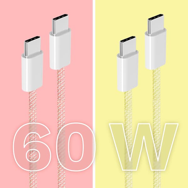 Kaapeli USB-C - USB-C 60 W 1 m vaaleanpunainen Kruger&Matz Basic