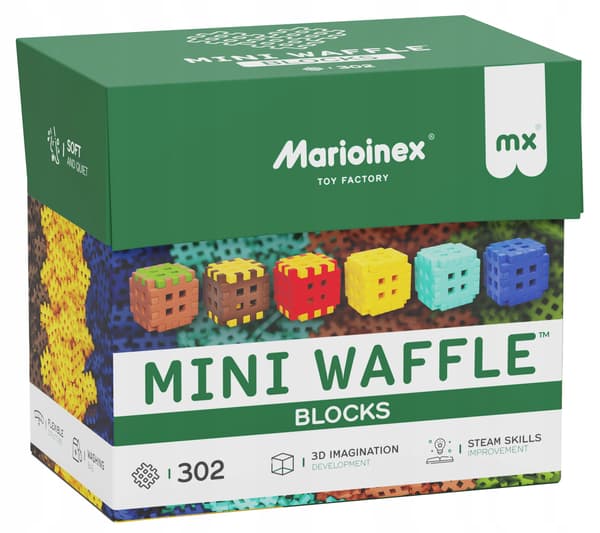 Marioinex Mini Vaffelblokke 302 stk. inklusive 74 forbindelser NY! Bløde