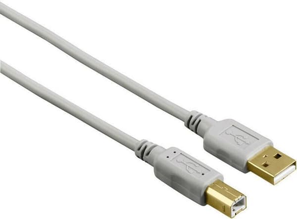 Kabel HAMA USB 2.0 Tyyppi A - B 1,5 m Harmaa