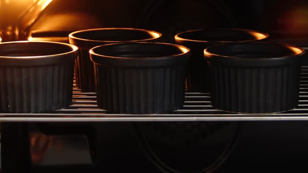 6x Crème brûlée muffinskoppar porslin
