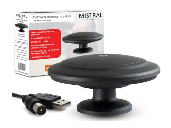 Bil TV-antenne MI-ANT04 Mistral sort