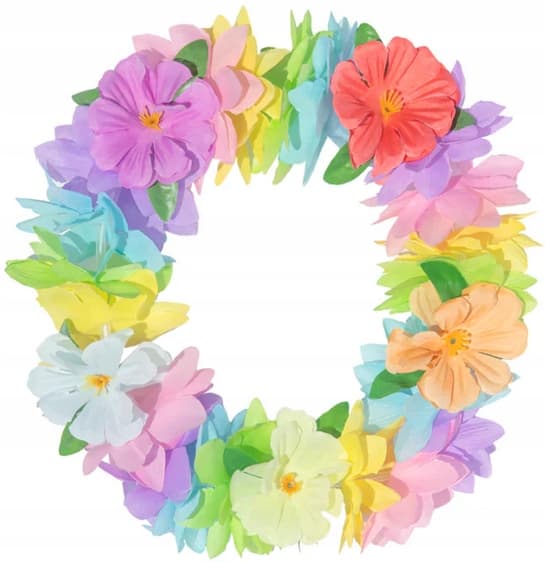 Hawaii elastinen pääpanta värikäillä kukilla