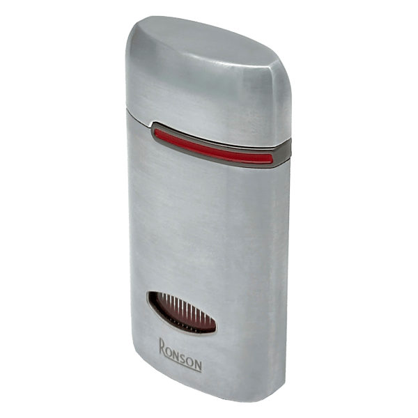 RONSON FEN SILVER 3 JET lighter med cigarpunch, jet