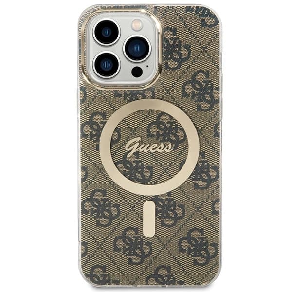Guess IML 4G MagSafe-etui til iPhone 15 Pro Max - Brun