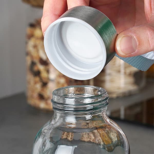 Glasvandflaske med etui marineblå 540 ml