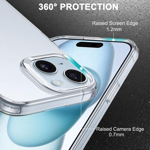 SILIKONE ETUI TIL APPLE IPHONE 15 6.10" + 2x HÆRDET GLAS