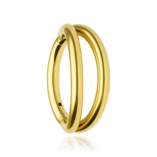 Titan dubbelklickring - guld - TK-006 1.2/8