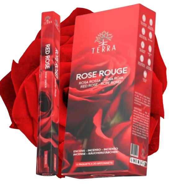 Terra Rød Rose røgelsespinde 20 stk. rød rose