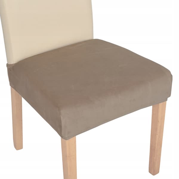 Stolöverdrag Stolsäte hög velour TESS beige