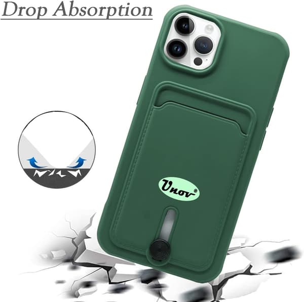 ETUI TIL APPLE IPHONE 14 PRO MAX 6,7" GRØN SILIKONE + KORTSLUKKET