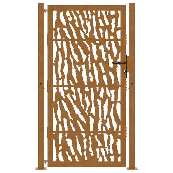 vidaXL havelåge 105x205 cm skinnemønster i rustfrit stål
