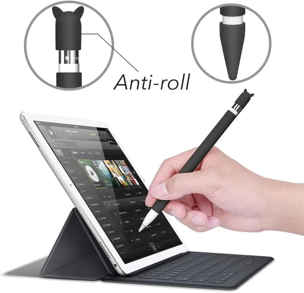 SILIKONE STYLUS-ETUIL TIL APPLE IPAD PRO 9.7/10.5/12.9 SORT