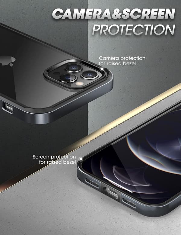 LÄPINÄKYVÄ MUSTA SUOJA IPHONE 13 PRO MAX 6.7':LLE