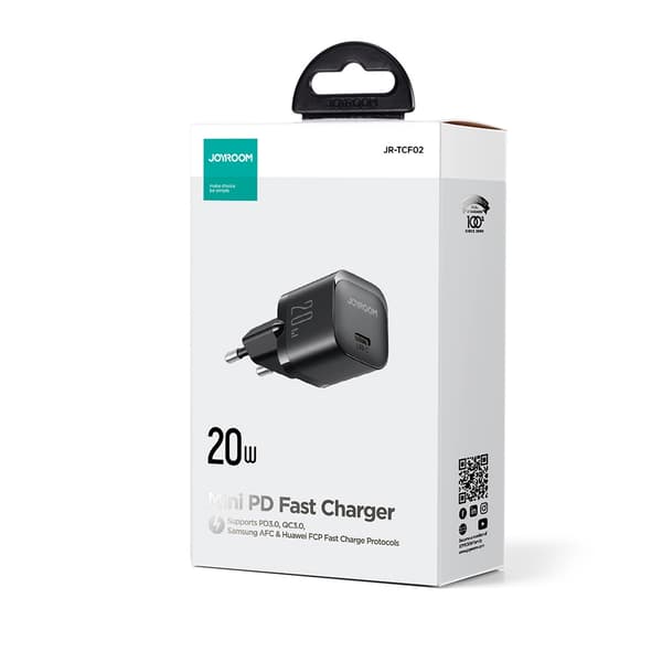 Joyroom JR-TCF02 20W PD USB C Mini Oplader - Sort