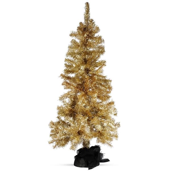 Kunstigt guld juletræ 120 cm