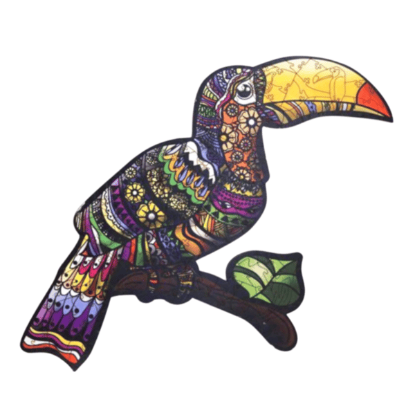 Tropisk Toucan träpussel A4 pusselset dekoration
