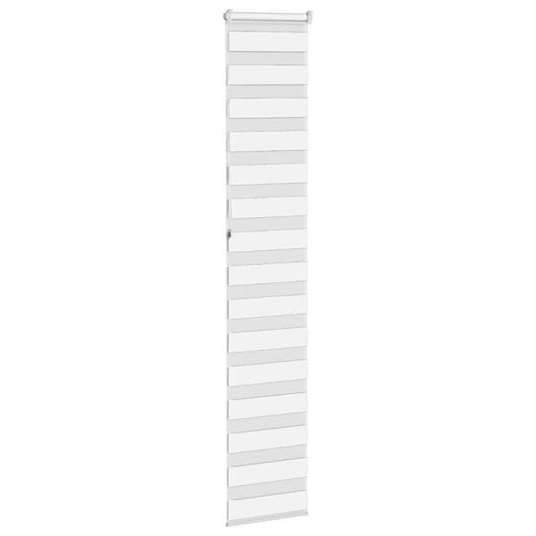 vidaXL Zebrarullgardin, vit, tygbredd 35,9 cm, polyester