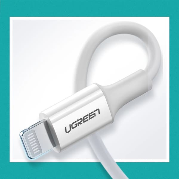 Ugreen US171 Lightning - USB-C MFi PD-kabel 20W 480Mb/s 1m - Vit