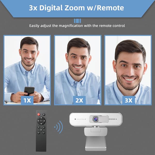USB 2K PC WEBCAM N940P SØLV AUTOFOKUS MIKROFON