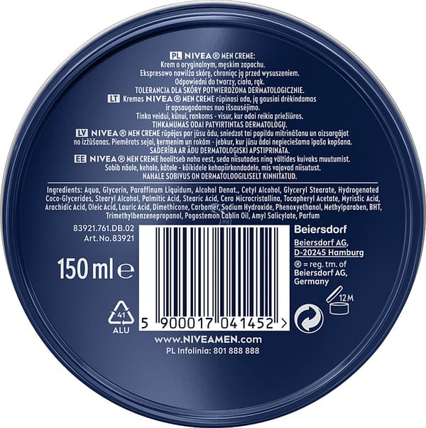 NIVEA Men Creme universaalinen voide 150 ml