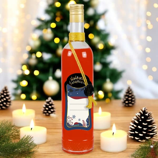 10x Julkristallflaskor 500 ml Premiumdekorerade för vodkalikör