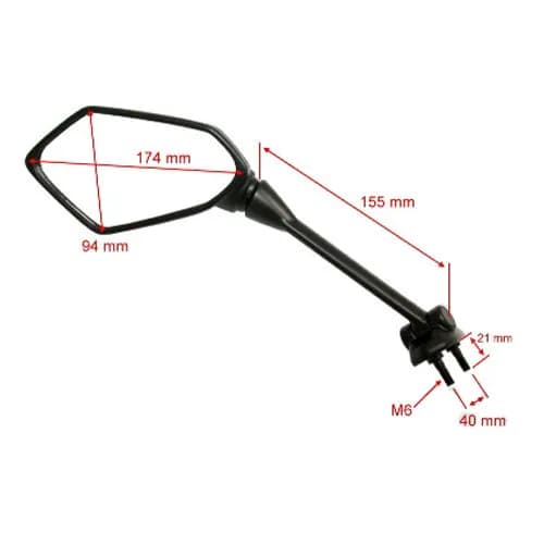 JMP spejl til Kawasaki ER-6F 650 D ABS