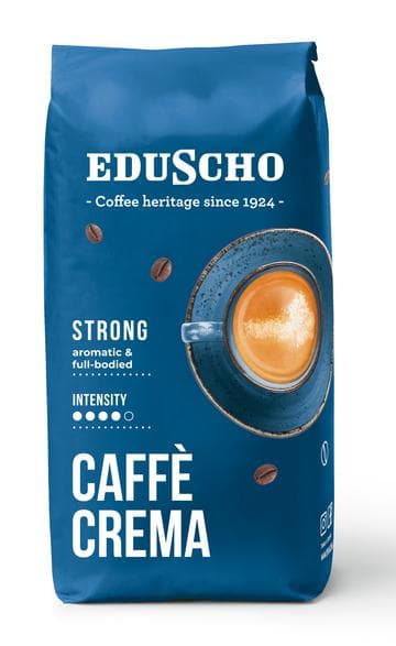EDUSCHO Caffe Crema Starka kaffebönor 1 kg