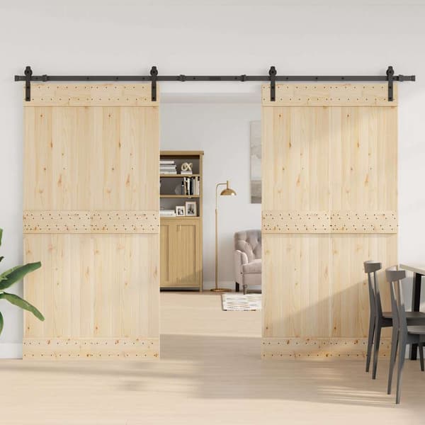 vidaXL Skjutdörrsinstallationssystem 305 cm stål svart