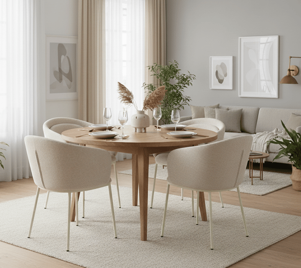BLUMO polstret stol, beige stof