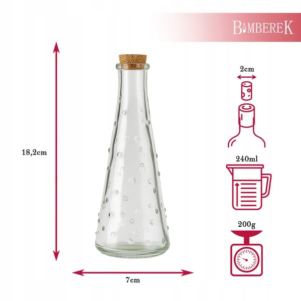 Set med 5 glasflaskor för vinlikörer UNIK STYLISK hempresent