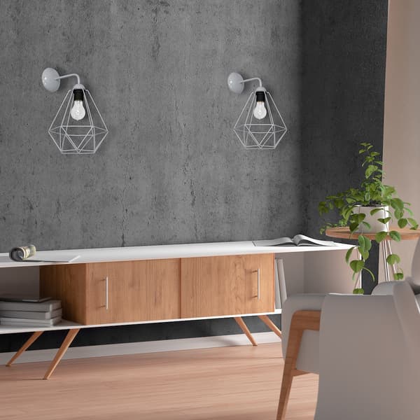 Vägglampa korg 1 E27 grå Milagro MLP7207