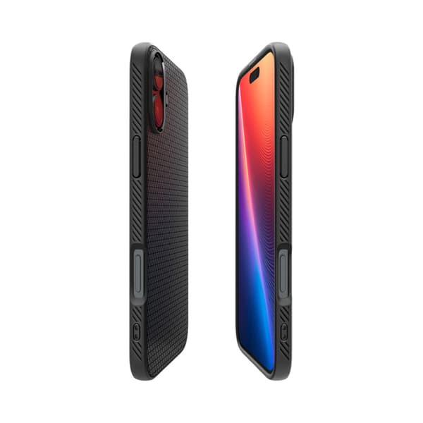 Spigen Liquid Air - iPhone 16 -kotelo (mattamusta)