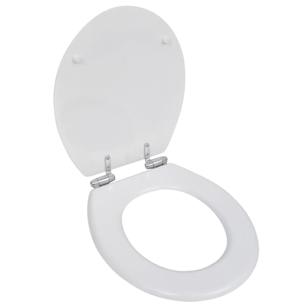 vidaXL Soft Close toiletsæde MDF hvid