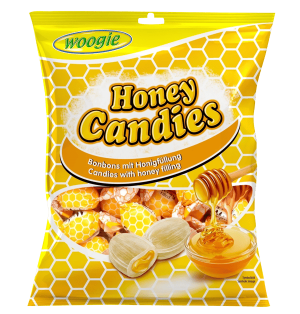 Woogie honungsgodisar med honungsfyllning 150 g