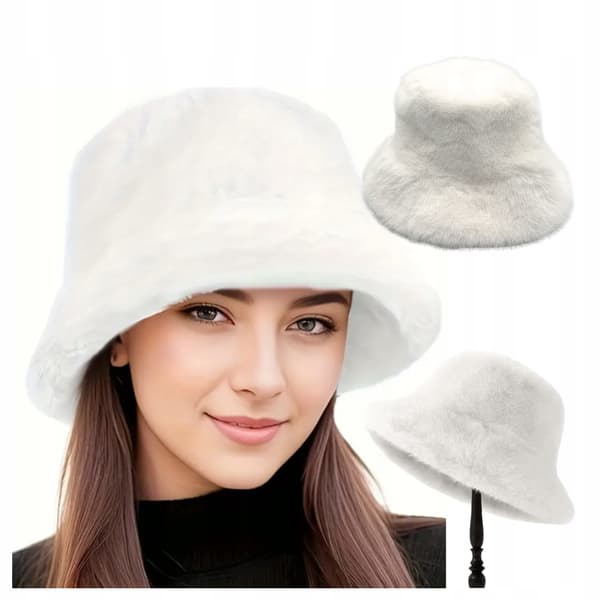 Dame Bucket Hat Vinter Varm Behagelig Blød