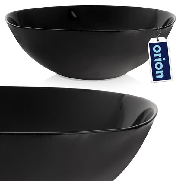 Luna salatskål glas sort 25 cm 2 l