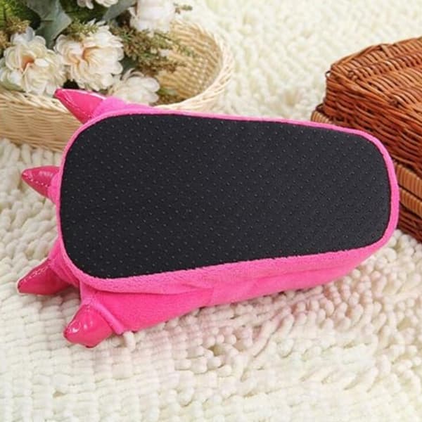 Paws Stitch 3D mjuka barntofflor rosa med klor 27-32