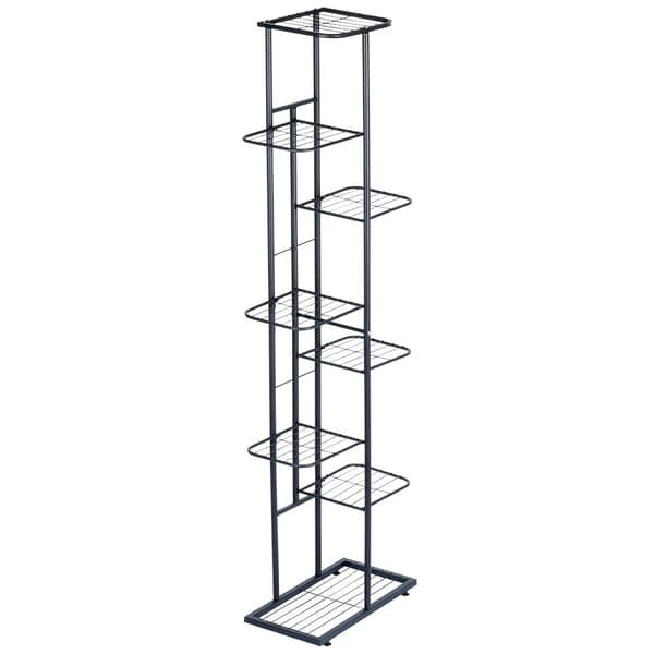 Blomsterstand metal sort 8-niveauer 142 cm