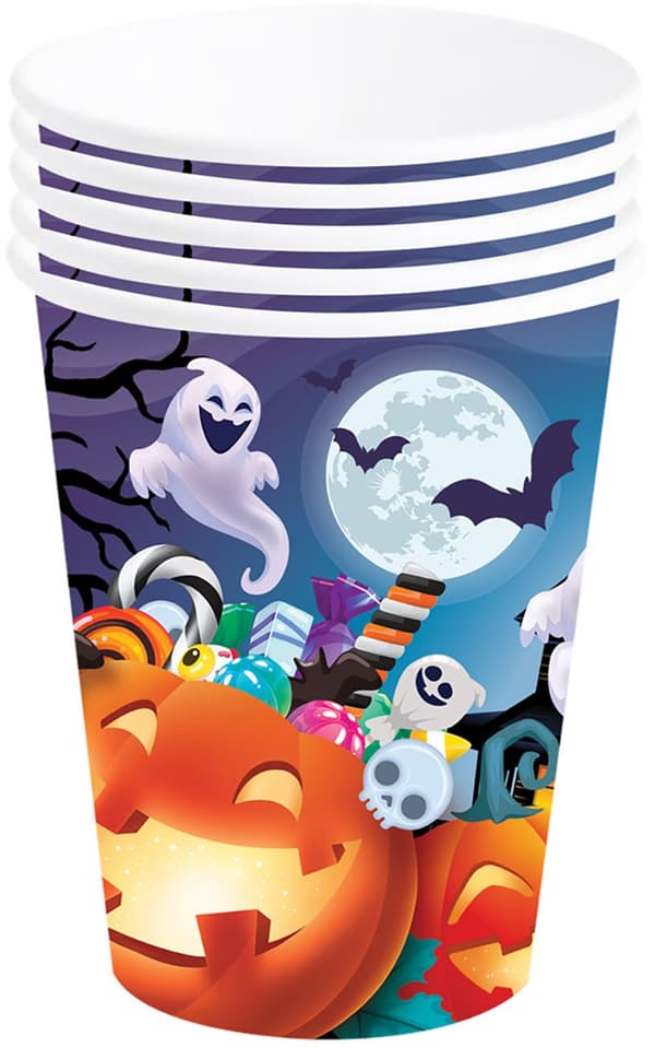 HALLOWEEN paperimukit 240ml 6 kpl.