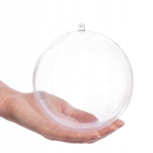 AKRYLBOLLAR SET 10x ÖPPNINGSBARA 8CM TRANSPARENTA BOLLAR