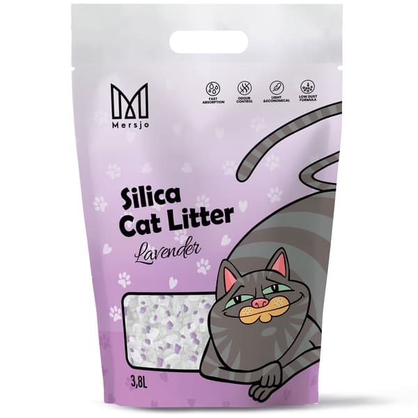 Mersjö Lavendel silikonisilitys kissoille 8x3,8L