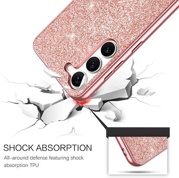 ROSEGOLD ETUI TIL SAMSUNG GALAXY S23+ GLITTER STRONG