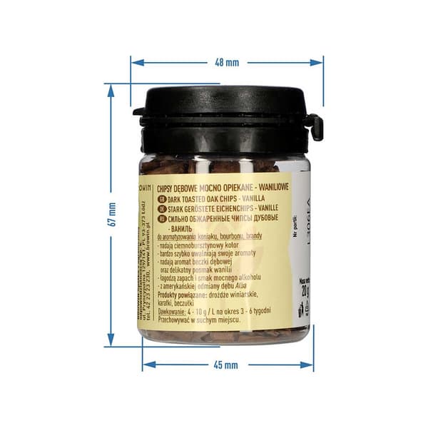 Vanilje-egeflager, kraftigt ristede, 20 g