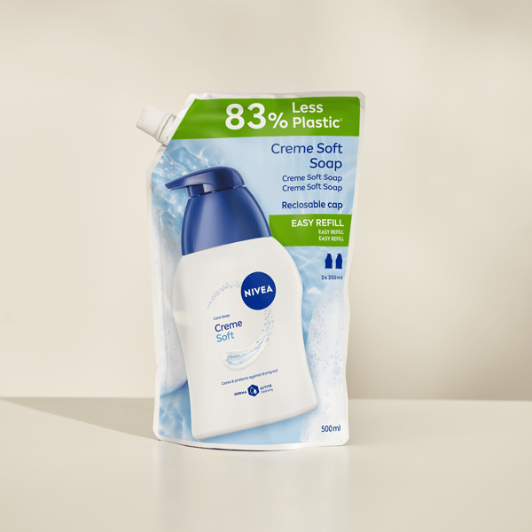 NIVEA Creme Soft cremesæbe i væske - refill 500 ml