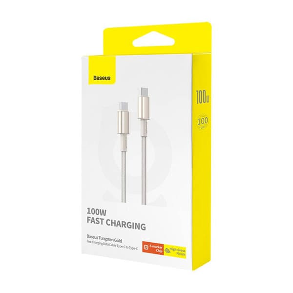 Baseus Tungsten Gold USB-C til USB-C kabel, 100W, 1m (guld)