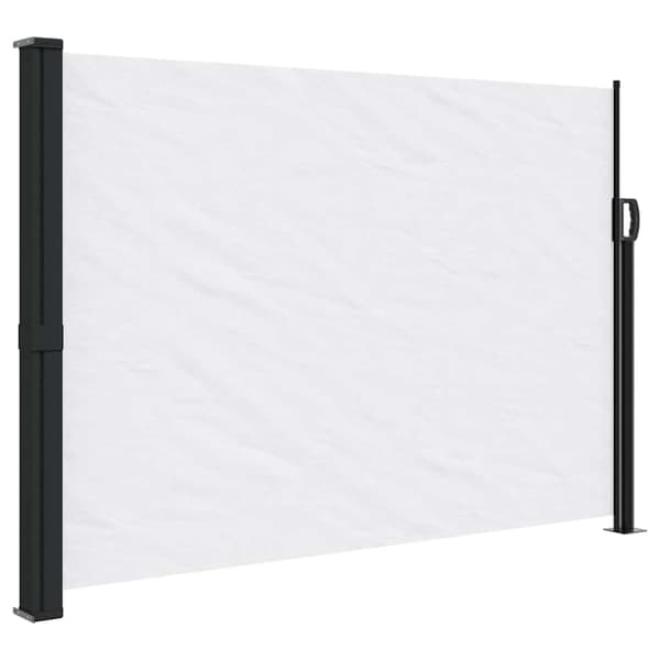 vidaXL Utdragbar sidomarkis vit 140x600 cm