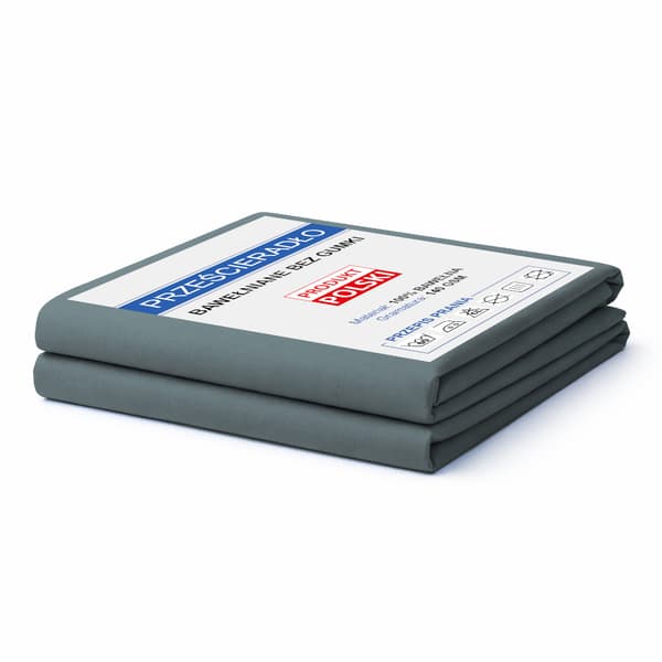 Bomuldslaken uden elastik 140x200 noris grå